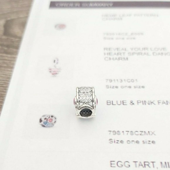 Authentic PANDORA *CHINA EXCLUSIVE* Blue & Pink Fan Charm - Picture 6 of 16